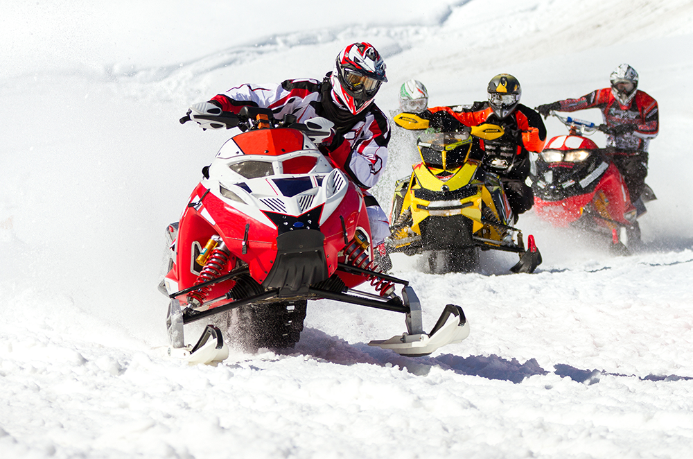 People on Snowmobiles